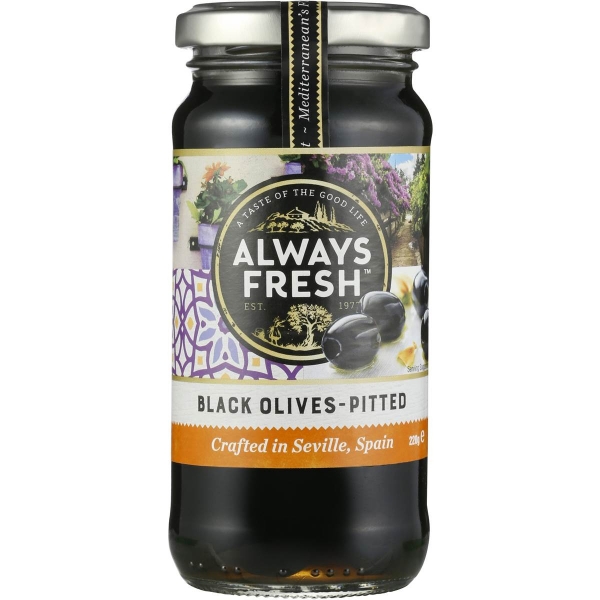 Always Fresh Olives Black Pitted 220g