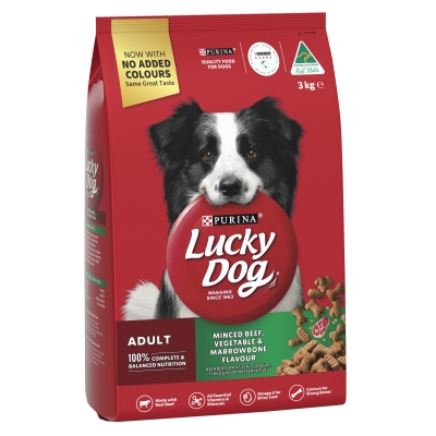 Purina Lucky Dog Adult Minced Beef Vegetable & Marrowbone Flavour 3kg