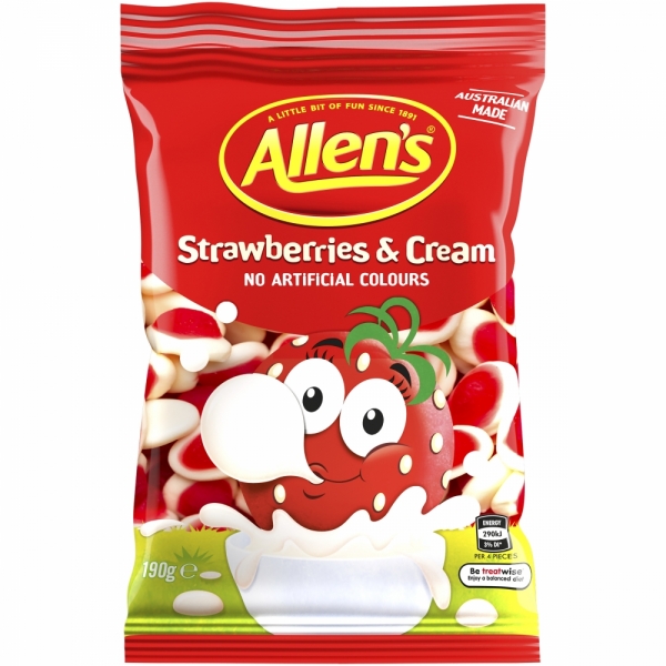 Allen's Strawberries & Cream 190g