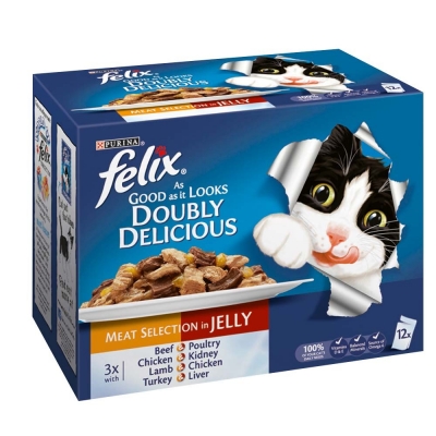 Purina Felix As Good As It Looks Meat Menus In Jelly 12 x 85g