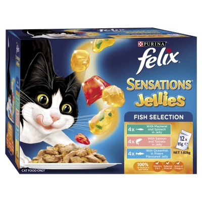 Purina Felix Sensations Jellies Fish Selection 12 x 85g