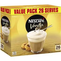 Nescafe Sachets Vanilla Latte 26 Pack