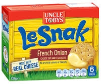 Uncle Tobys Le Snak French Onion 6 Pack 132g