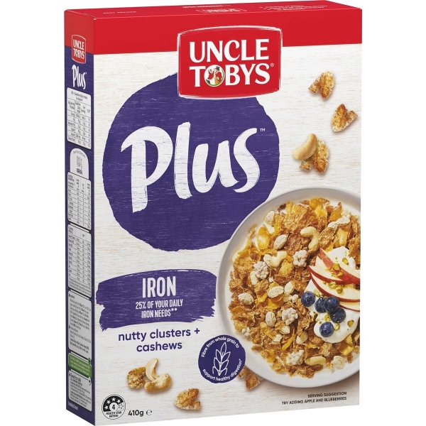 Uncle Tobys Plus Iron Cereal 410g