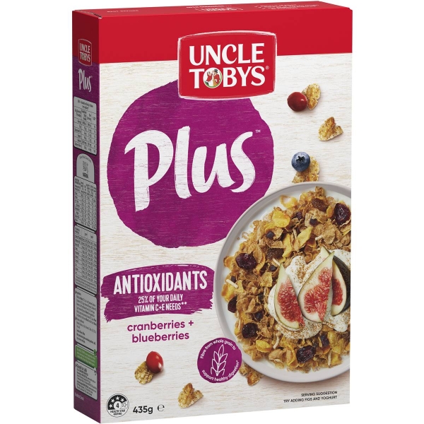 Uncle Tobys Plus Antioxidants Cereal 435g