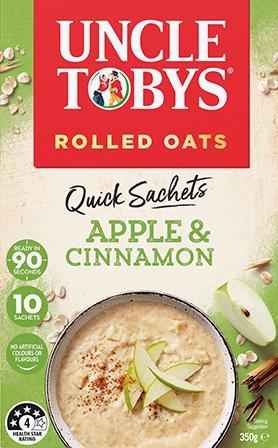 Uncle Tobys Quick Oats Apple & Cinnamon 10 Pack