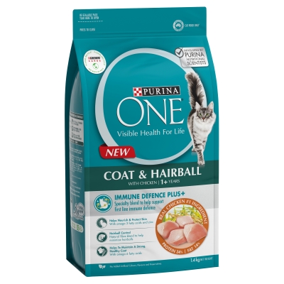 Purina One Dry Cat Food Adult Hairball Chicken 1.4kg