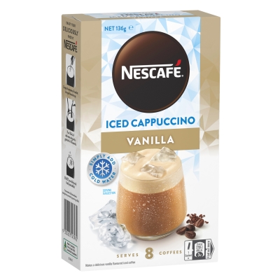 Nescafe Sachets Iced Cappuccino Vanilla 8 Pack