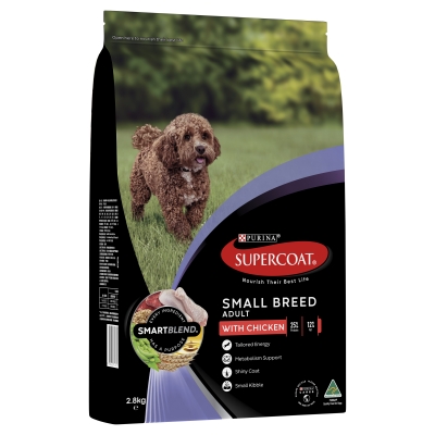 Purina Supercoat Dry Dog Food Small Breed Adult Chicken 2.8kg