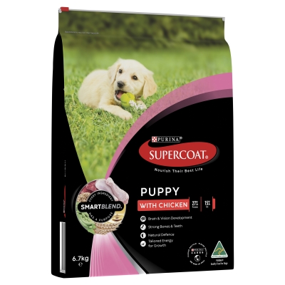 Purina Supercoat Dry Dog Food Puppy With Chicken 6.7kg