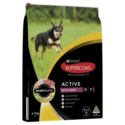 Supercoat Smartblend Active With Beef 6.7kg