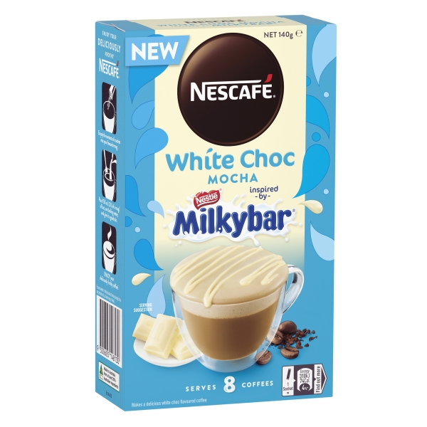 Nescafe Sachets Milky Bar White Choc Mocha 8 Pack