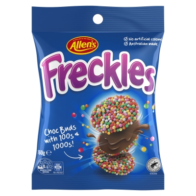 Allen's Choc Freckles 160g