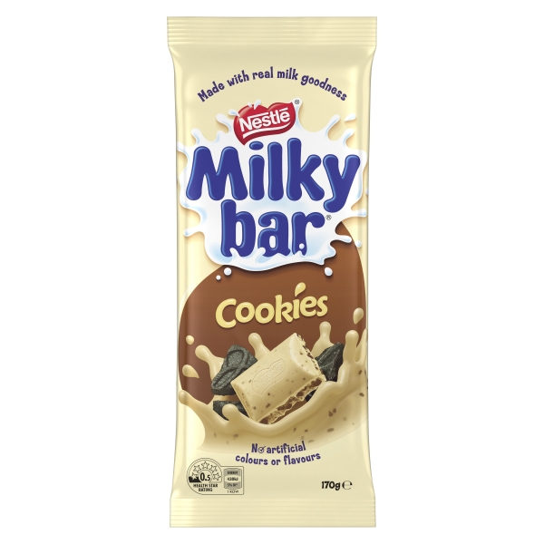 Nestle Milkybar Cookies Chocolate Block 170g