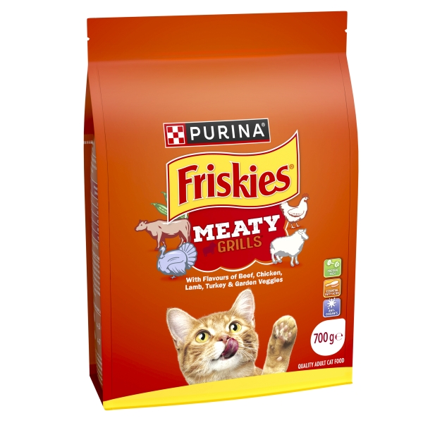 Purina Friskies Dry Cat Food Adult Meaty Grills 700g