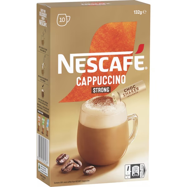 Nescafe Sachets Cappuccino Strong 10 Pack