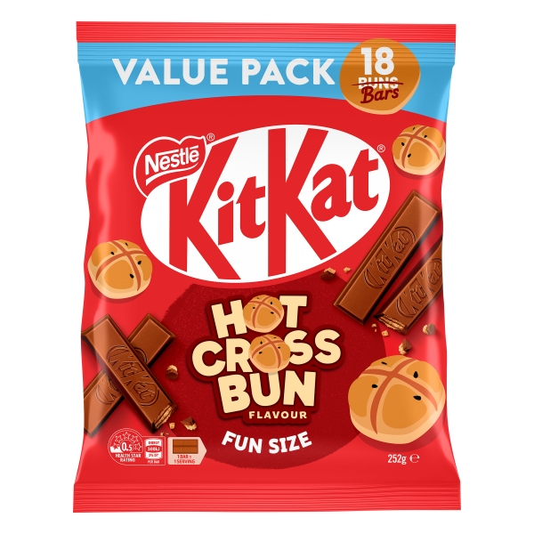 Nestle Kit Kat Fun Size Hot Cross Bun 12 Pack 252g