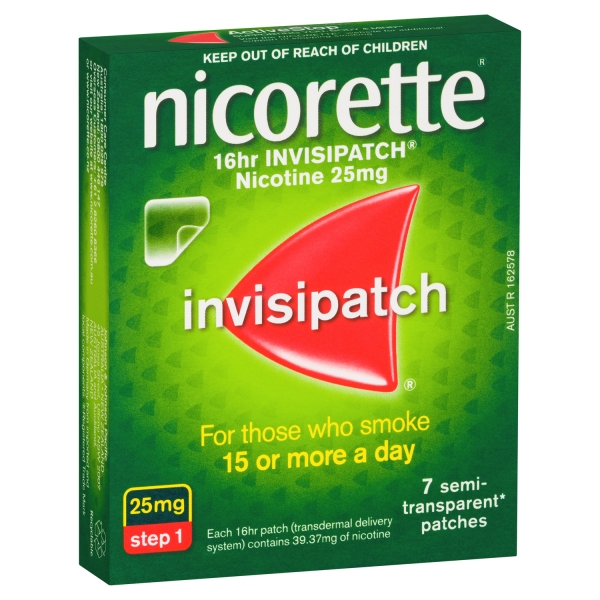 Nicorette Invisipatch Step 1 25mg 7 Pack