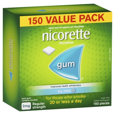 Nicorette Gum Icy Mint 2mg 150 Pack