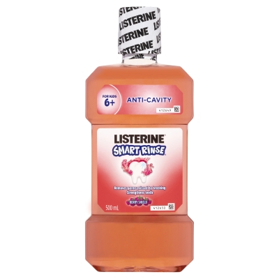 Listerine Smart Rinse Kids Mouthwash Berry Shield 500ml