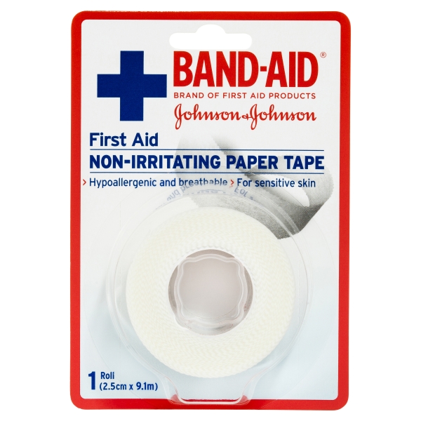 Band-Aid First Aid Paper Tape 9.1m x 2.5cm