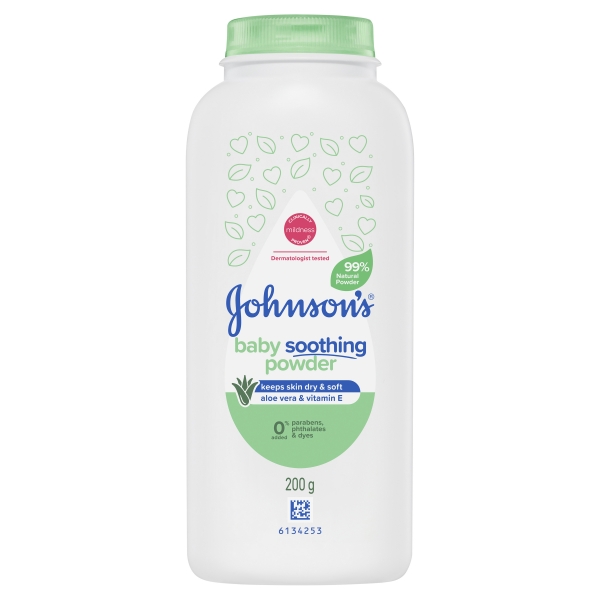 Johnson's Cornstarch Baby Powder Aloe & Vitamin E 200g