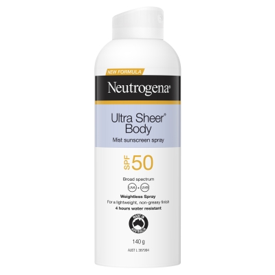 Neutrogena Ultra Sheer Body Mist Sunscreen SPF 50 140g