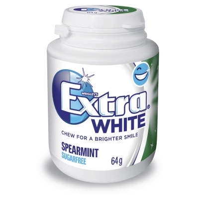 Wrigleys Chewing Gum Extra White Spearmint Bottle 64g