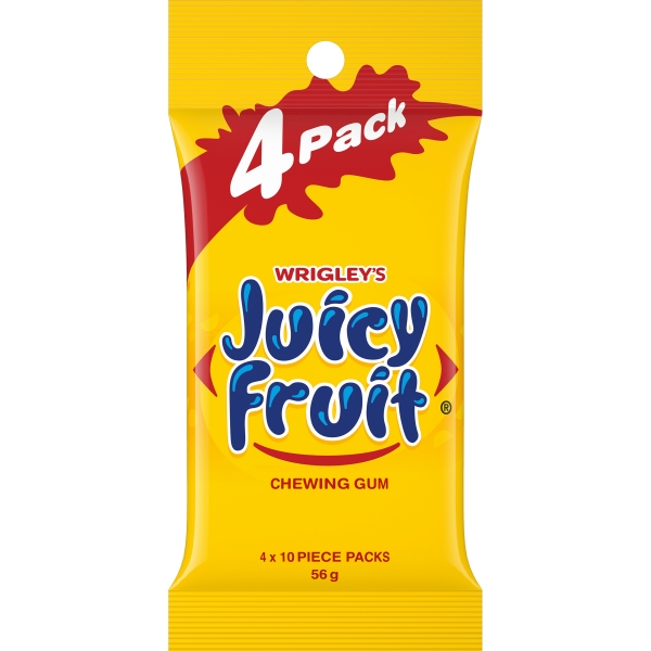 Wrigley's Juicy Fruit 4 x 10 Packs 56g