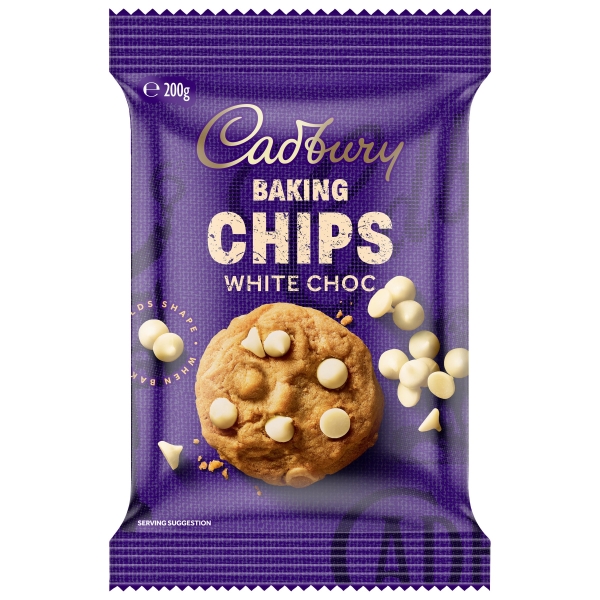 Cadbury Baking Chips White Choc 200g