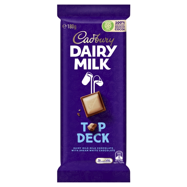 Cadbury Dairy Milk Block Top Deck 180g