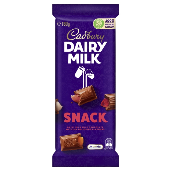 Cadbury Dairy Milk Block Snack 180g