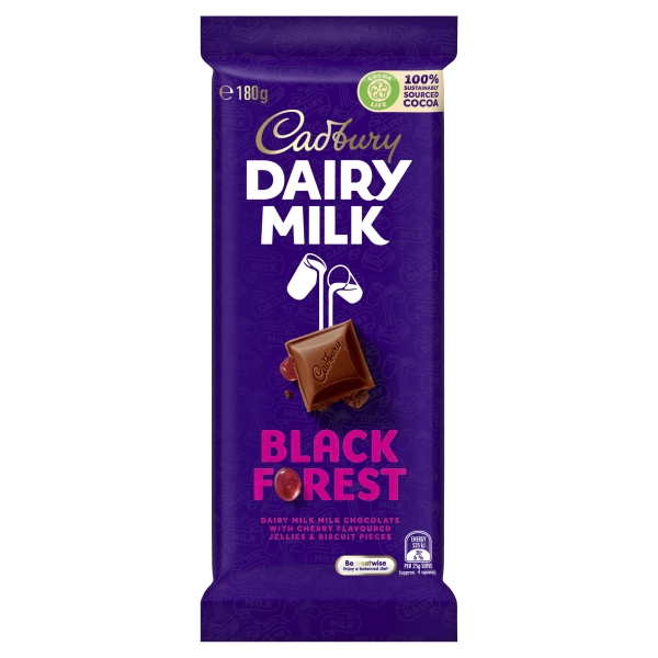 Cadbury Dairy Milk Block Black Forest 180g