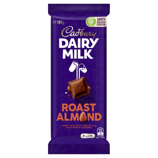 Cadbury Dairy Milk Block Roast Almond 180g