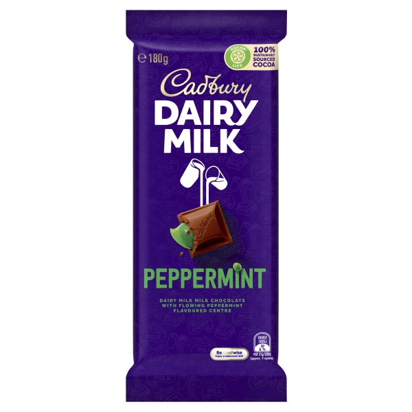 Cadbury Dairy Milk Block Peppermint 180g