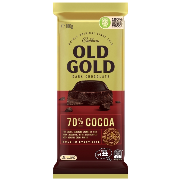 Cadbury Old Gold Block 70% Cocoa 180g