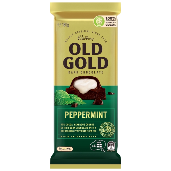 Cadbury Old Gold Block Peppermint 180g