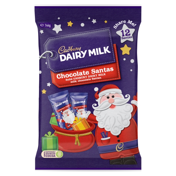 Cadbury Santas Dairy Milk Pack 12 Pack 144g