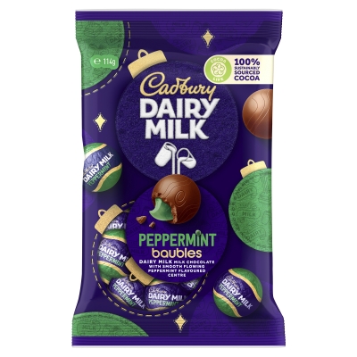 Cadbury Dairy Milk Baubles Peppermint 114g