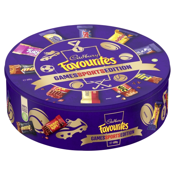 Cadbury Favourites Tin Games Sports Edition 600g