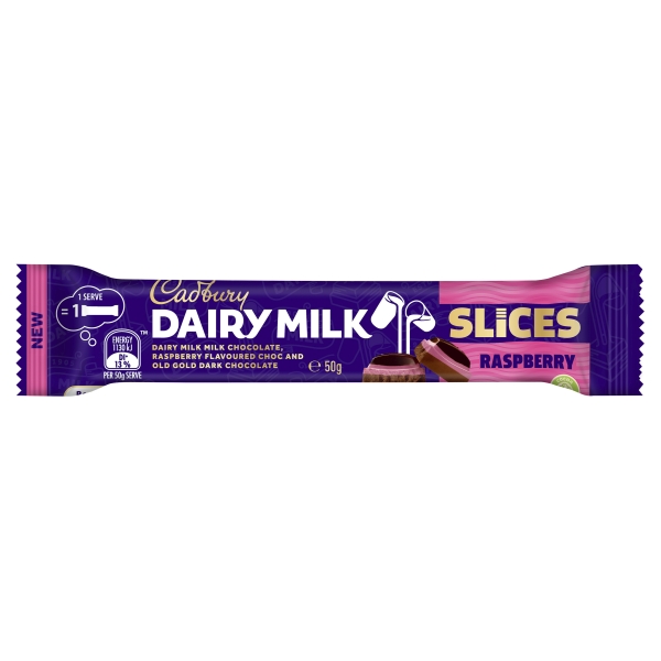 Cadbury Dairy Milk Slices Raspberry Bar 50g