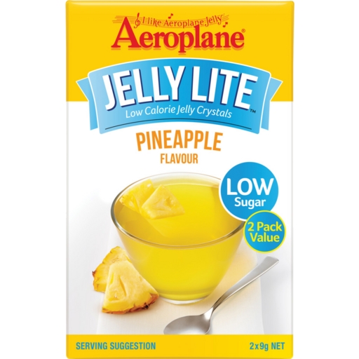 Aeroplane Jelly Crystals Lite Pineapple 2 x 9g