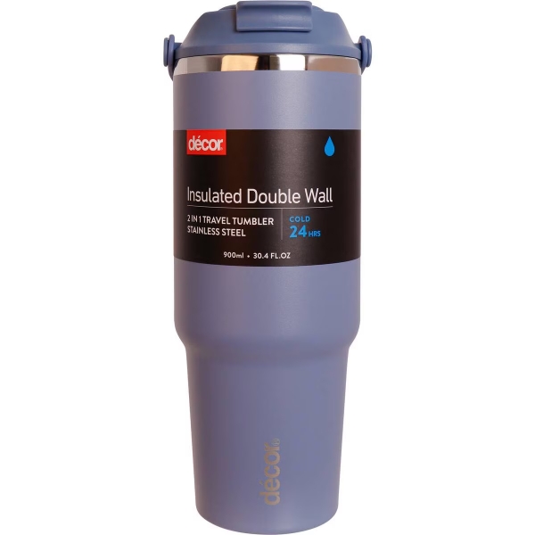 Decor Insulated Double Wall Travel Tumbler 900ml