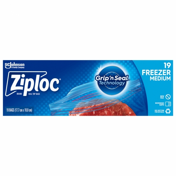 Ziploc Freezer Bags Medium 19 Pack