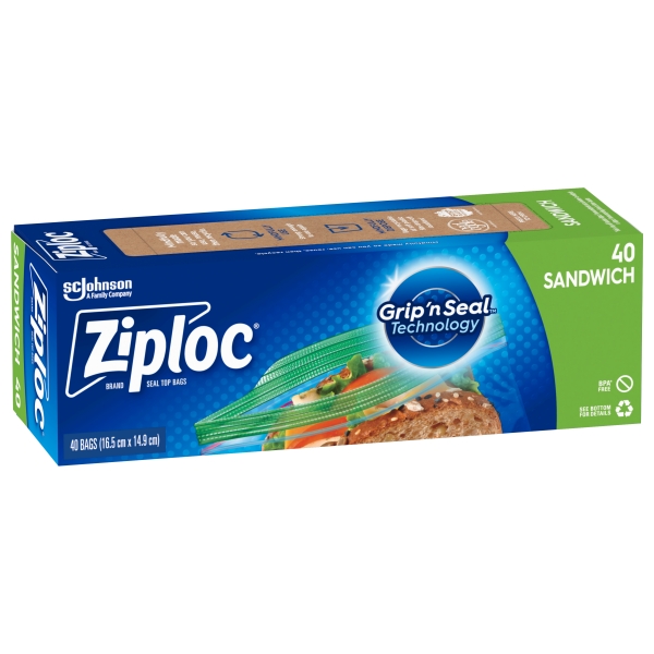 Ziploc Sandwich Bags 40 pack