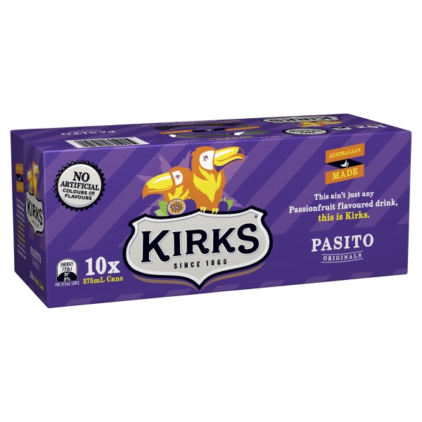 Kirks Pasito 10 x 375ml Can