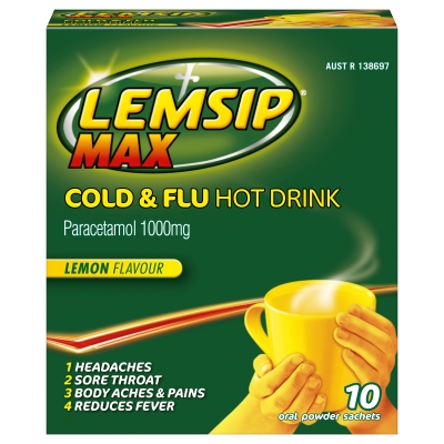 Lemsip Max Cold & Flu Drink Lemon Sachets 10 Pack