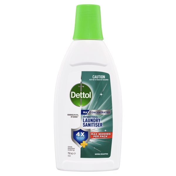 Dettol Max Concentrated Antibacterial Laundry Sanitiser Eucalyptus 750ml