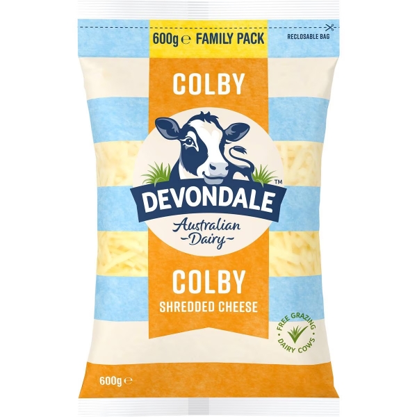 Devondale Cheese Colby Shredded 600g