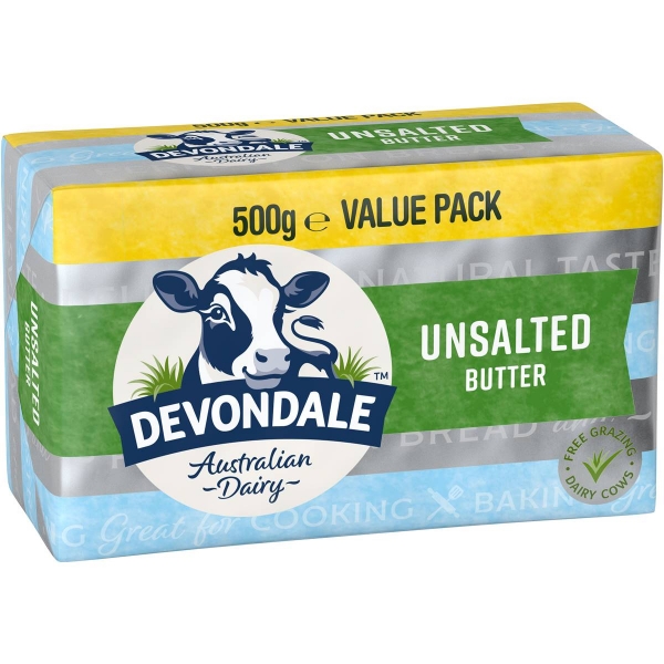 Devondale Butter Pat Unsalted 500g